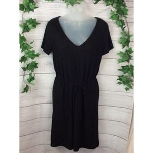 Abercrombie & Fitch Womens Short Sleeve Knit Dress size S  Ribbed Black